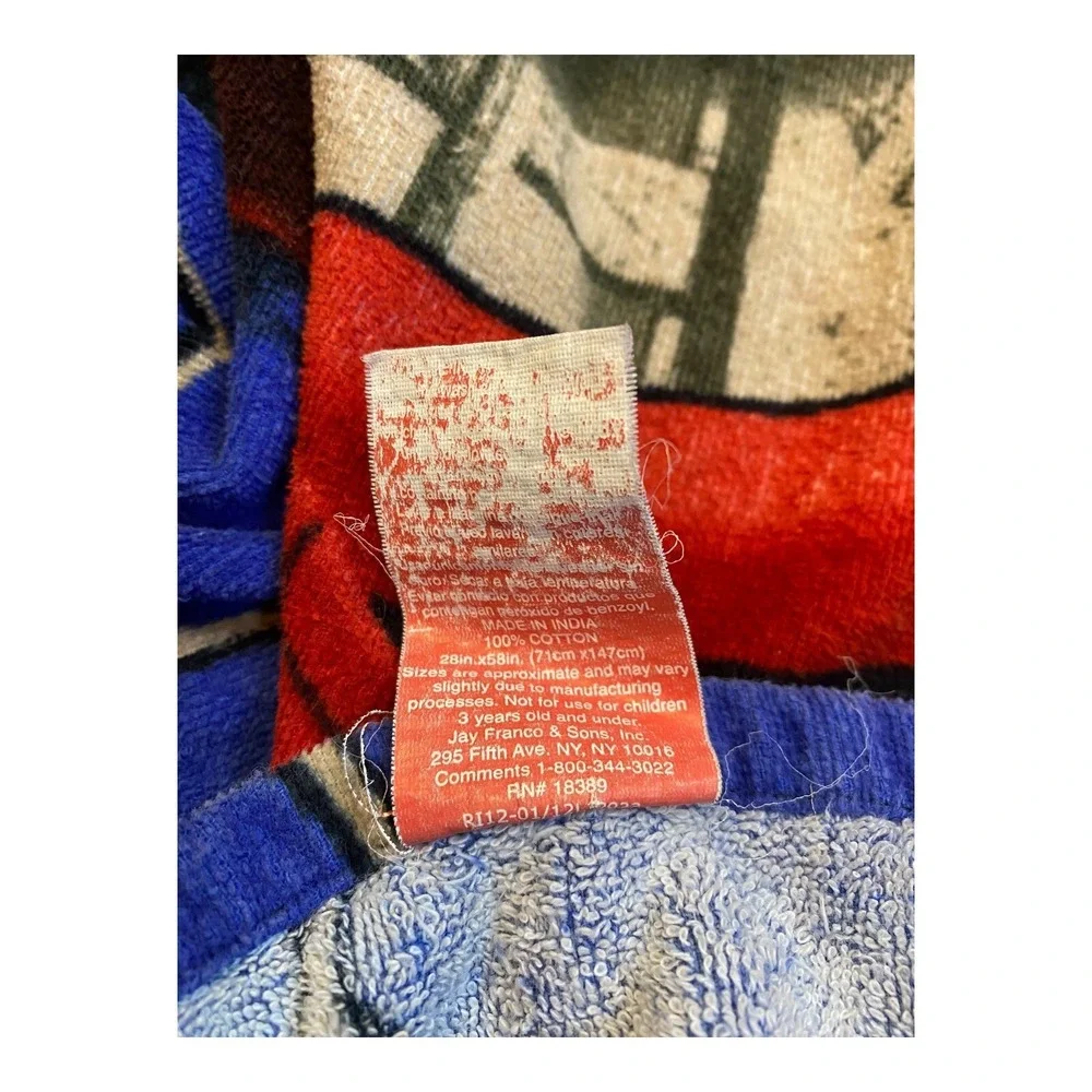 Vintage Spiderman Kids Bath Pool Beach Towel Y2K‎ Marvel 100% Cotton, 53 x 25 in